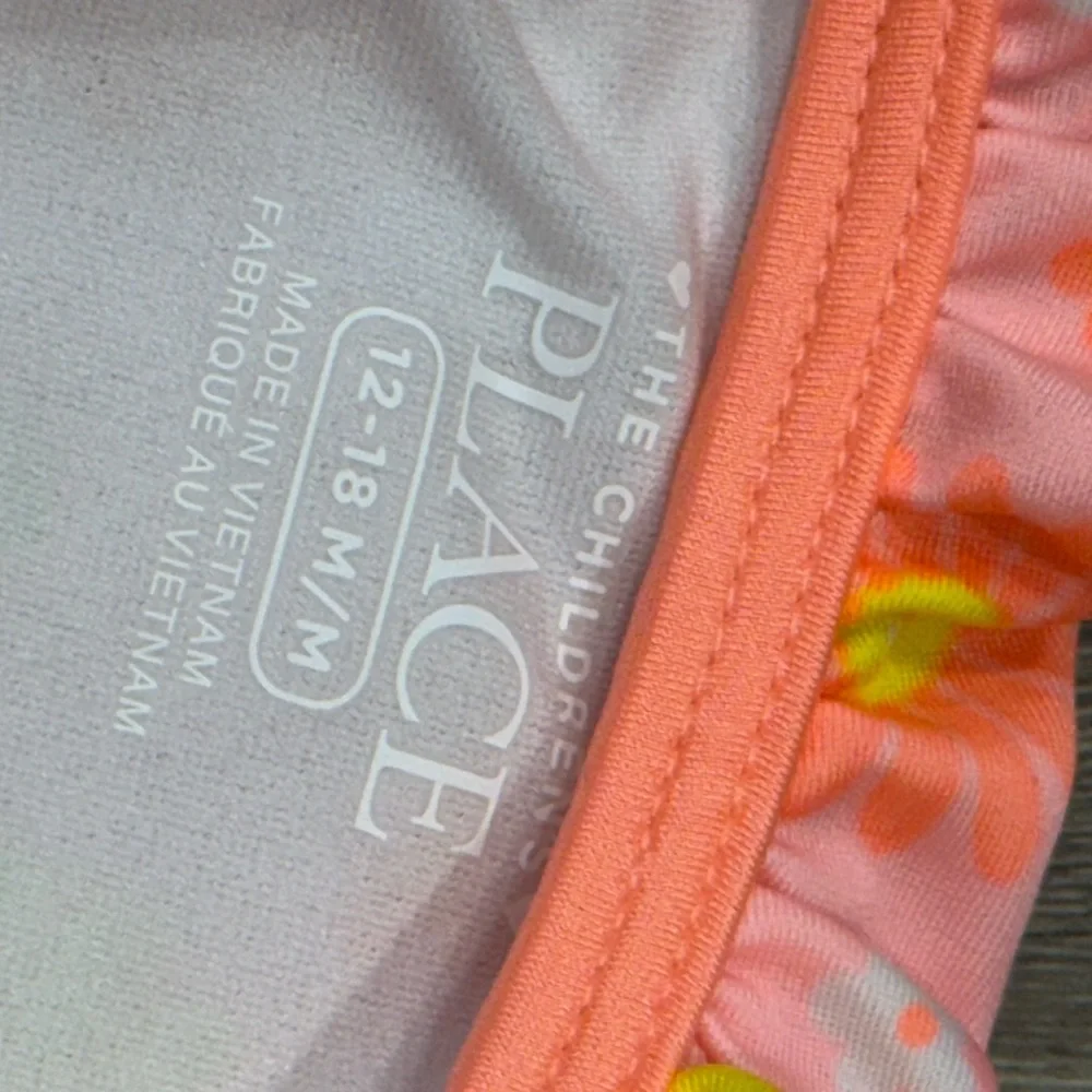 The Children’s Place Baby Girl Swimsuit 12-18 month Smile Flowers C7